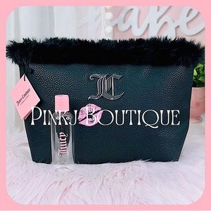 💗{Juicy Couture} Beautiful Black Faux Fur | Wedge Makeup | Cosmetic Bag!